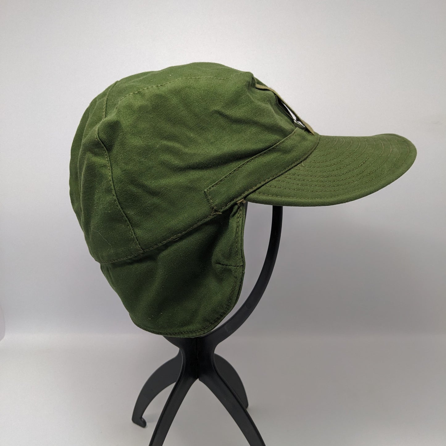 Swedish Army M59 Forest Green Fatigue Cap w/ Officer's Patch