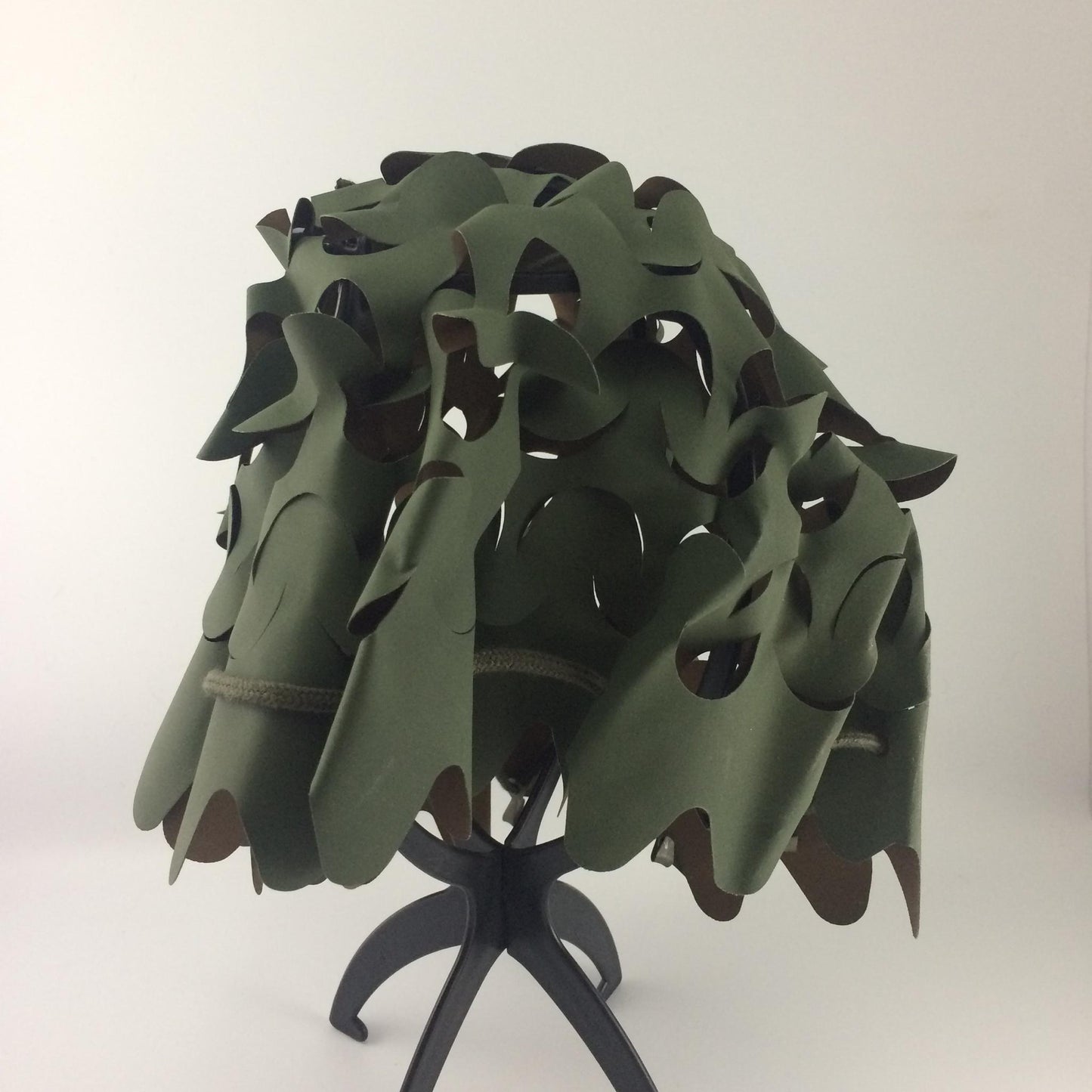 French Army F1 Olive Green / Brown Ghillie "Salad" Reversible Helmet Cover / Garnish